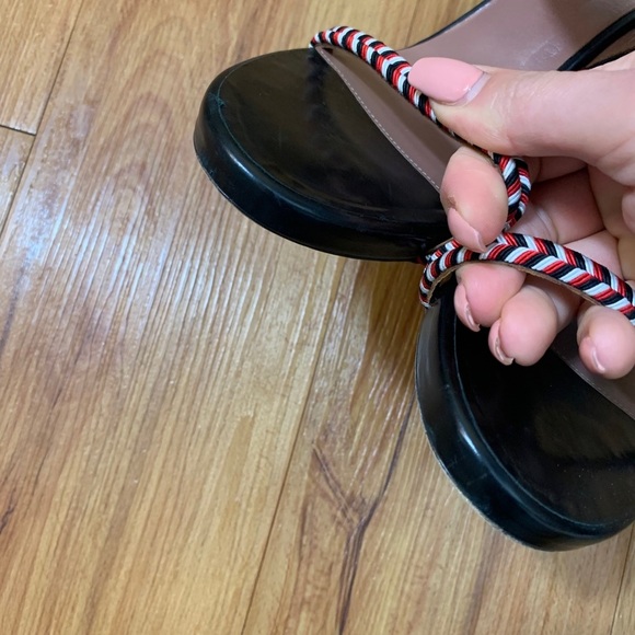 Tabitha Simmons Blk Block Heel Strap Sandals - Picture 11 of 13